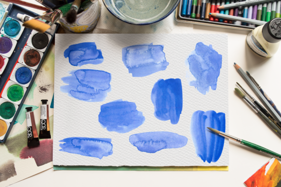 34 Blue Watercolor Splash Cliparts & Illustrations
