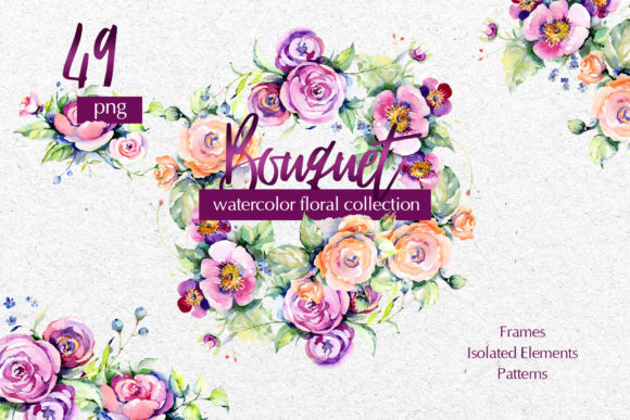 Bouquet for the Most Beloved Watercolor Illustrations
