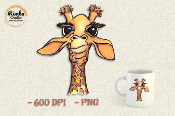 Giraffe Watercolor Clipart Cute Animal Illustrations