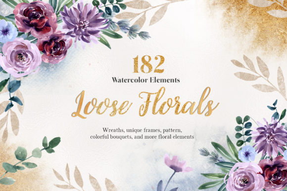 Pale Mauve Loose Floral Watercolor Set Review