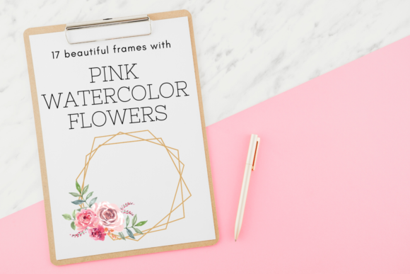 Pink Peony Frames: Elegant Illustrations
