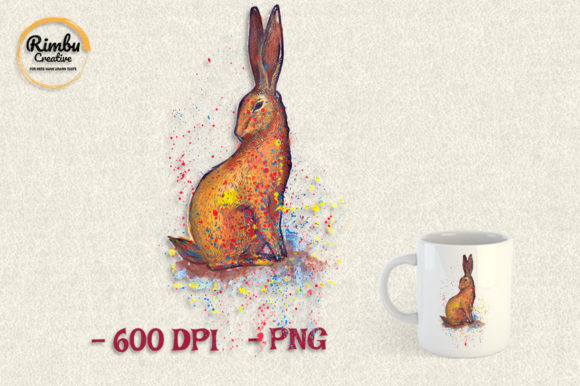 Rabbit Watercolor Clipart Cute Animal Illustrations